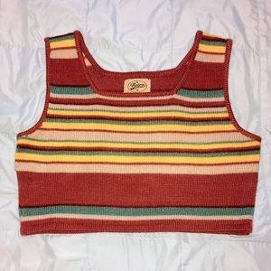 Vintage Cropped Knit Vest